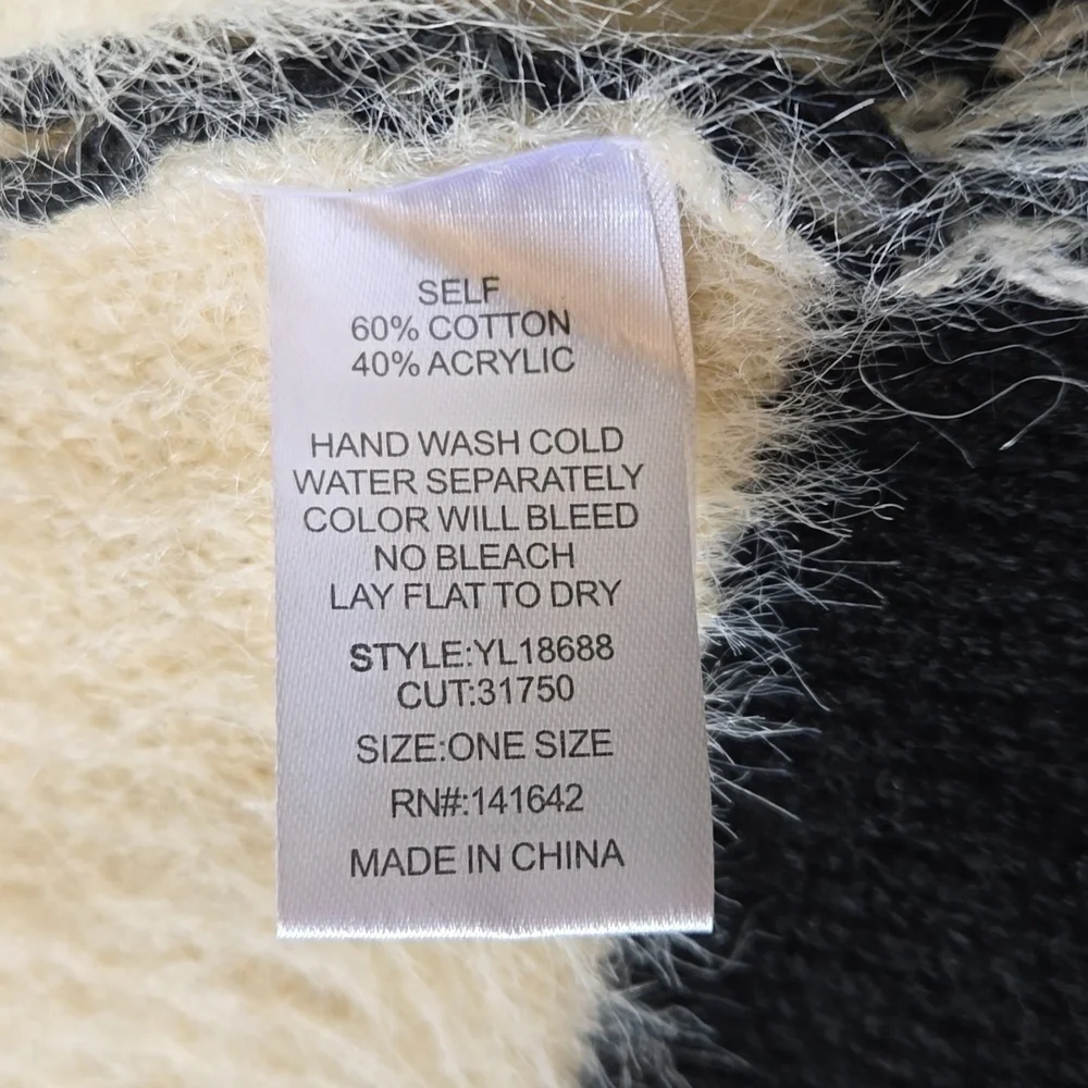 Ya Los Angeles Black and White Striped Cardigan